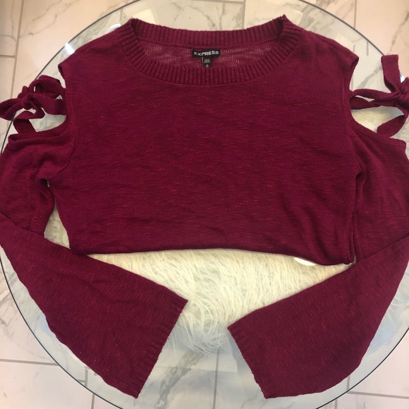 Express Cold Shoulder Sweater - Picture 2 of 2